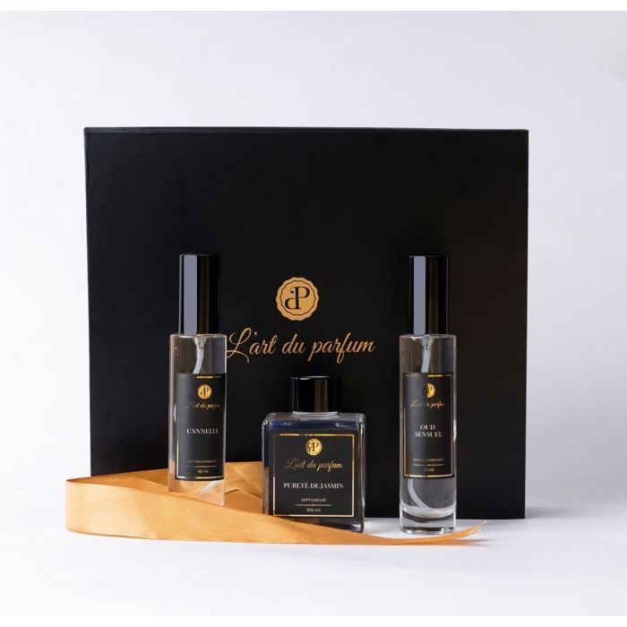 COFFRET DE DIFFUSEUR DE PARFUM 100ML + 2 PARFUMS D'AMBIANCE EN SPRAY DE 50ML