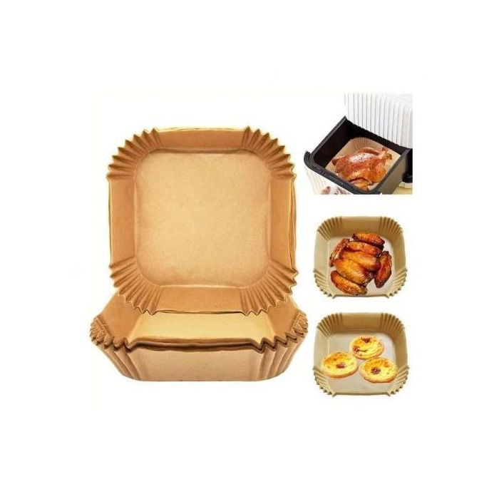 Papier cuisson air-fryer 100 pièces, Forme Carrée, friteuse sans huile 200X45mm