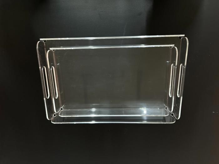 Set de Plateaux - GENERIC - Rectangulaire - Plexiglas - Gris - Ensemble de 2 pièces