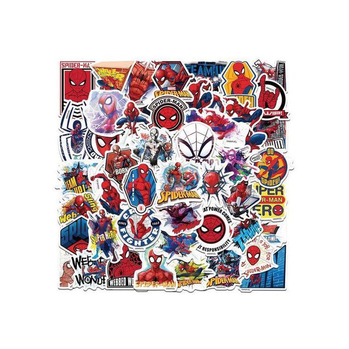 Stickers - Spider Man - 50 Pièces - Multicolore - Waterproof - Durable