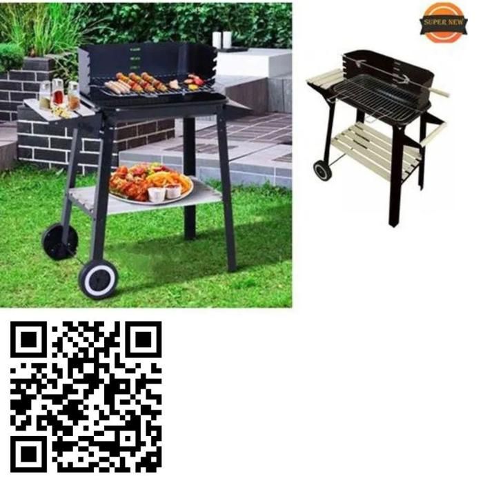 Barbecue à charbon avec pieds et chariot dimensions 87 x 34 x 83 cm