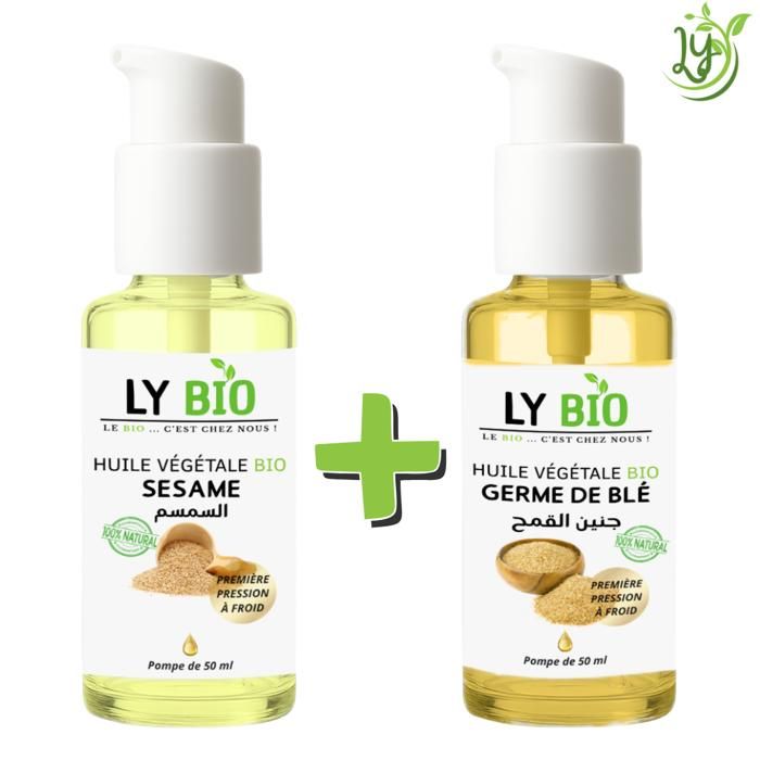 Pack Huile Sésame et Germe de Blé - LYBIO - 50ml - Nourrissant - Hydratant - Réparateur