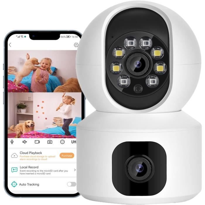 Camera Surveillance Wifi Intérieure 4Mp Hd Babyphone Camera Alarme Maison Sans Fil Caméras De Surveillance, Détecteur De Mouv[H1413]