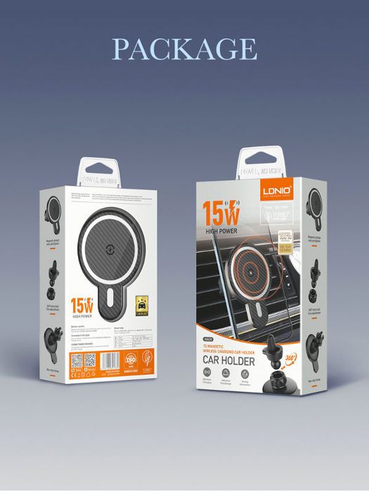 Chargeur sans fil magnétique porte-voiture