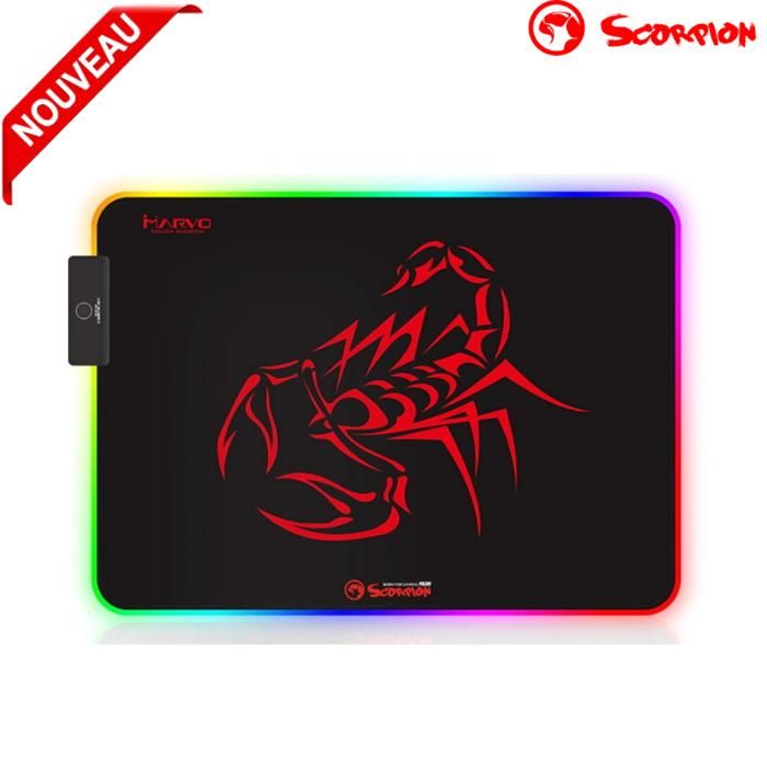 MARVO SCORPION MG08 TAPIS DE SOURIS GAMING MOYEN AVEC LED RGB