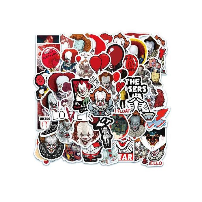 Stickers - It Chapter Two - 50 Pièces - Multicolore - Décoration murale - Waterproof