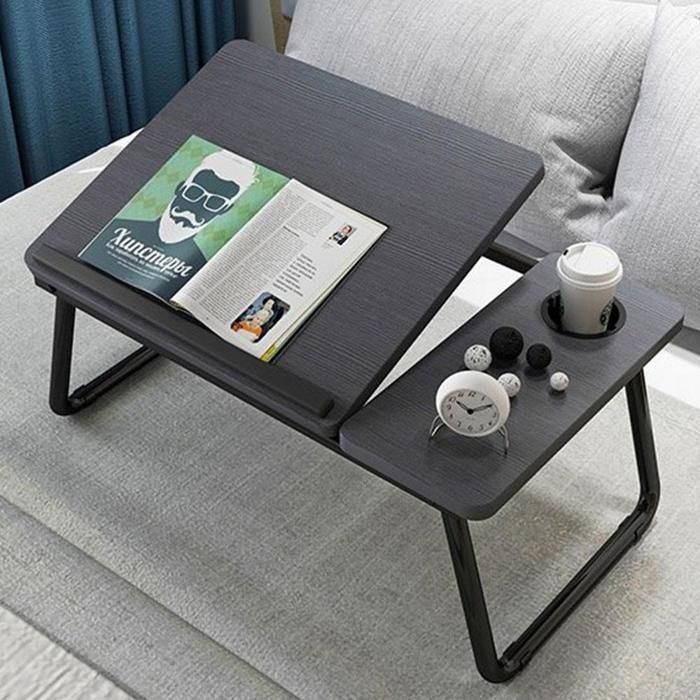 Table pour ordinateur portable en bois pliable Multifonction de Panneau MDF