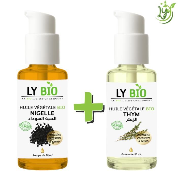 Pack Huile Nigelle & Thym - LYBIO - 50ml - Antiseptique - Réparatrice - Revitalisante