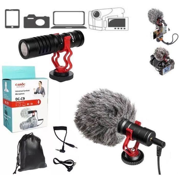 Mini Microphone - Professionnel - Cardioïde - Compatible Canon Nikon Sony - Compact et Portable