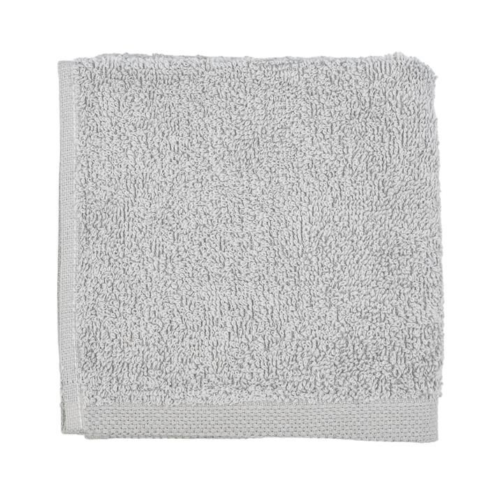Serviette de main - DOLORES - Gris - 30x30 cm - 400g - Coton naturel