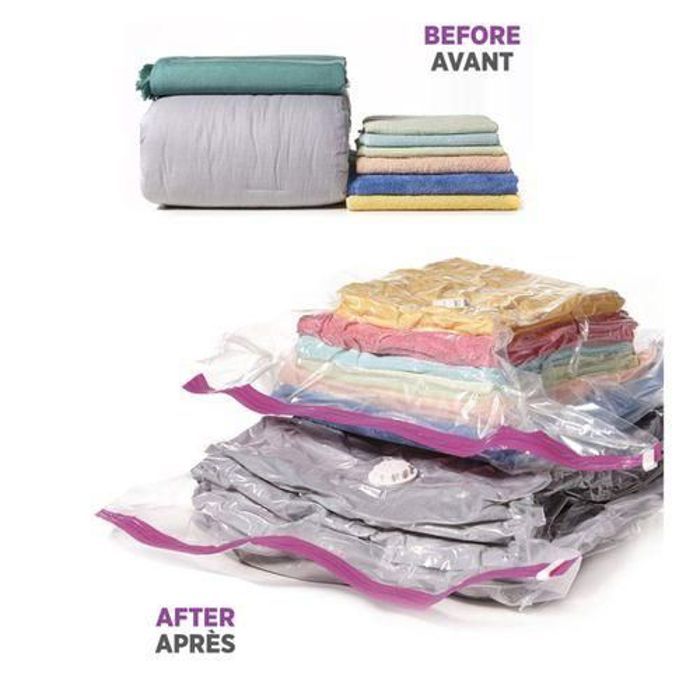 Pack de 10 Sac sous vide  organisateur pour vêtements ,couette 60 x 80 cm