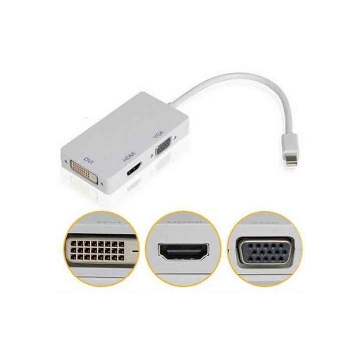 Mini Display-Port to DVI, HDMI ,VGA ,Minidisplay Adaptateur convertisseur 3 en 1