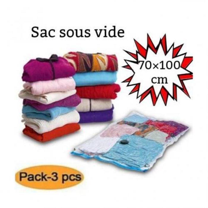 Pack de trois Sac de stockages compressés sous vide  (70x100 cm)