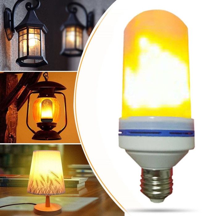 LED Flame Bulb - Effet Flamme Réaliste, 3 Modes, Douille E27