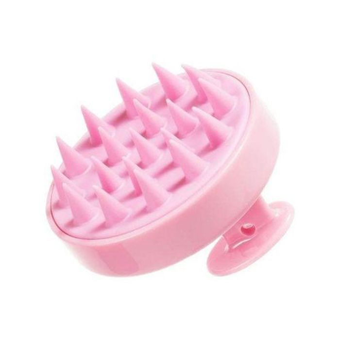 Brosse à cheveux en Silicone doux ROSE pour massage tête Anti pelliculaire blue