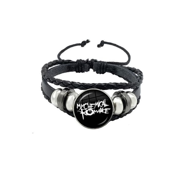 Bracelet En Cuir Rock Band My Chemical Romance Syle 1 Music, Cosplay