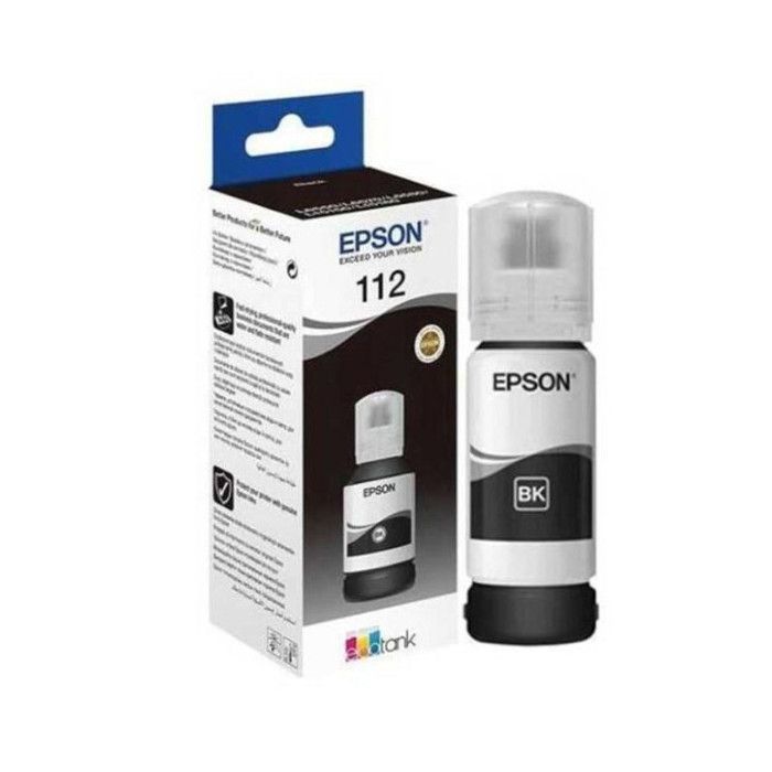 Bouteille d'encre 112 Noir EcoTank d'origine (C13T06C14A)