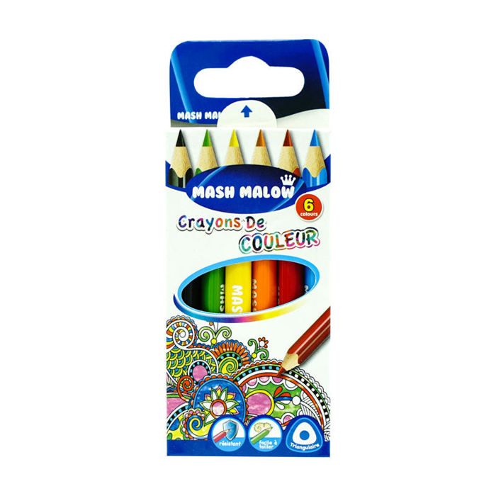 Boite de 6 Crayons Couleur Mini Mash Malow