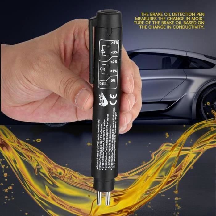 Testeur d'huile et de liquide de frein - LECHEO - Stylo de détection d'humidité - 5 LED - Universel