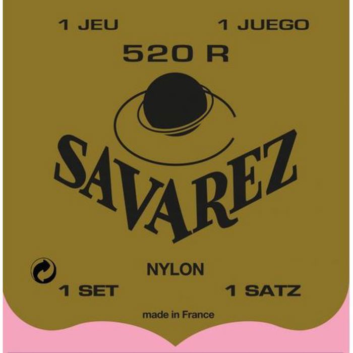 Cordes de guitare - Savarez - 520R - Tension standard - Nylon - Qualité exceptionnelle