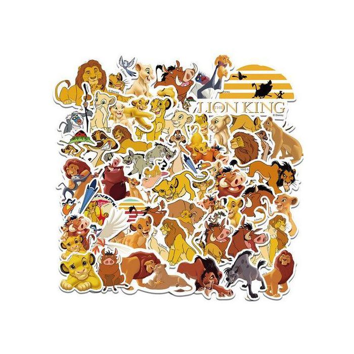 Stickers - Lion King - 50 pièces - Multicolore - Waterproof - Durable