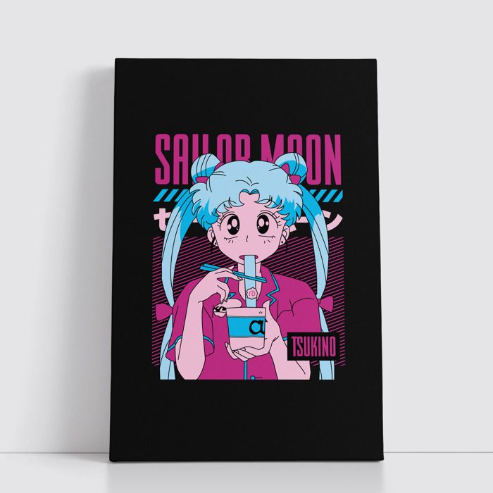 Tableau Manga Japonais sur Toile – Affiche Murale Anime 25x40 cm pour Déco Otaku 25