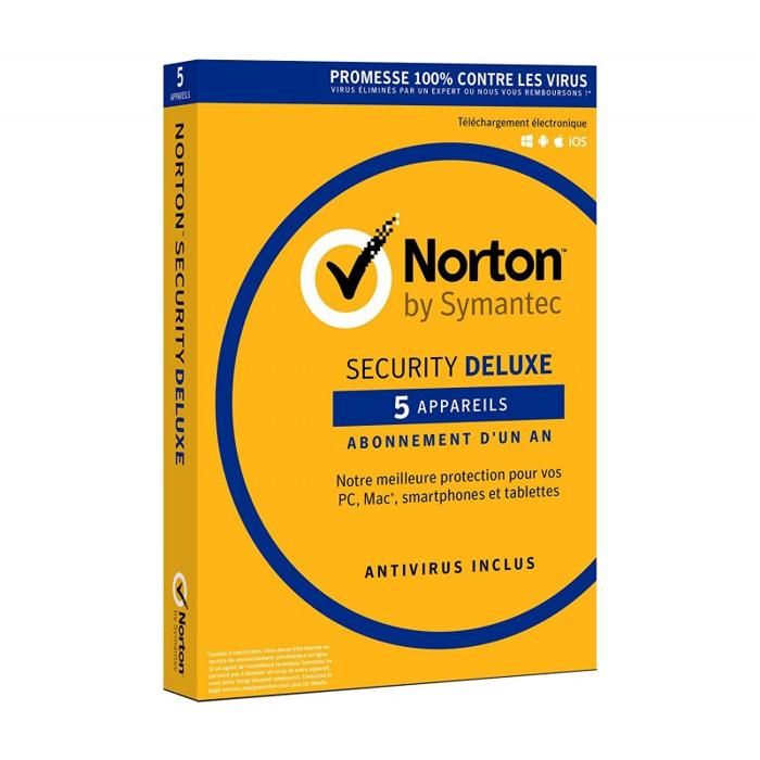 Antivirus Norton Security Deluxe 1 An – 5 Appareil