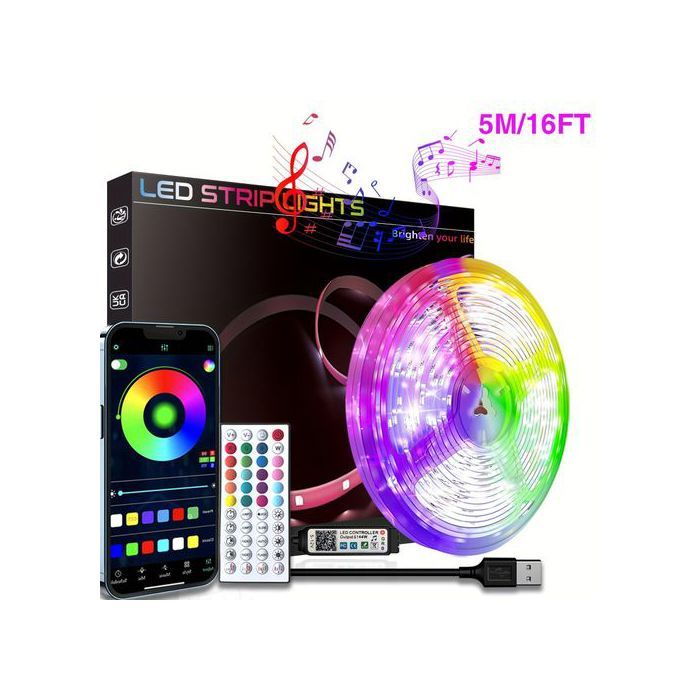Led Strip 5M Lumières LED 5 mètres  avec télécommande et minuterie