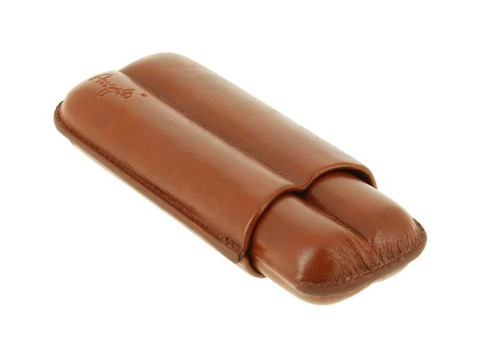Etui à cigares - Cigares-Angelo - Marron - Simili cuir - Doublé en cèdre - Ajustable