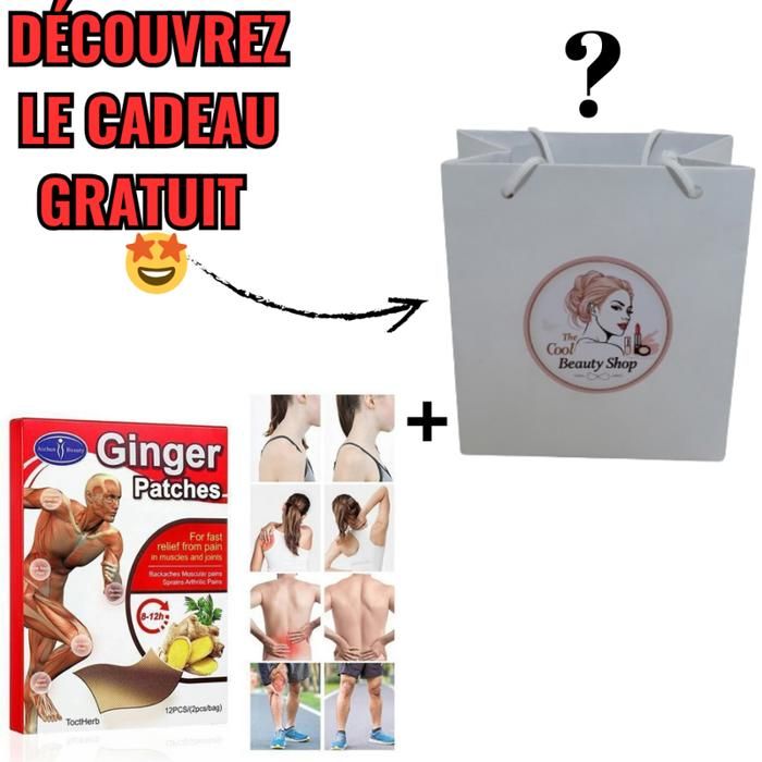 12 Patchs au gingembre pour soulager rapidement les douleurs musculaires et articulaires + cadeau gratuit de bienvenu