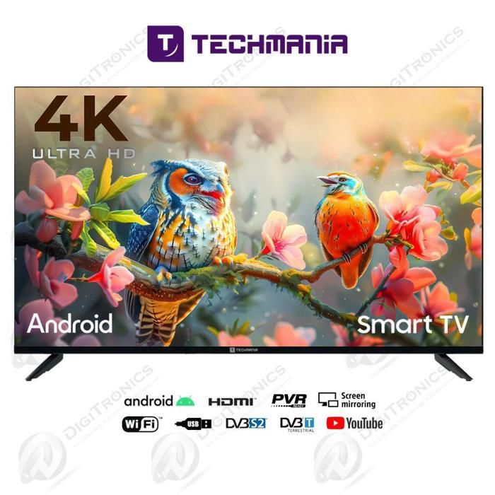 Smart TV 50" - Techmania - Android UHD - Récepteur intégré - HDMI - USB