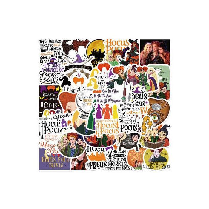 Stickers - Hocus Pocus - 50pcs - Multicolore - Décoration murale - Contemporain