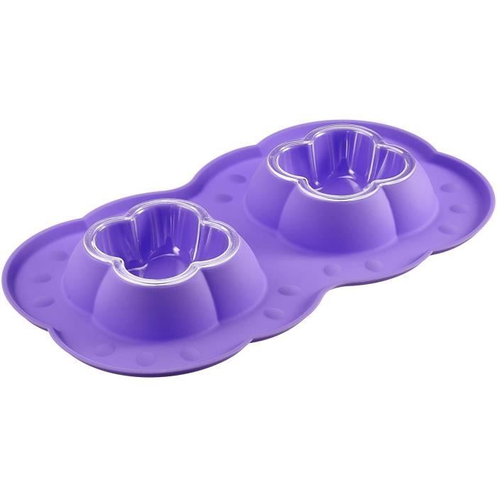 Gamelle double pour chat - Trixie - 4011905249827 - 200 ml - Protection anti-éclaboussures - Lot de 4