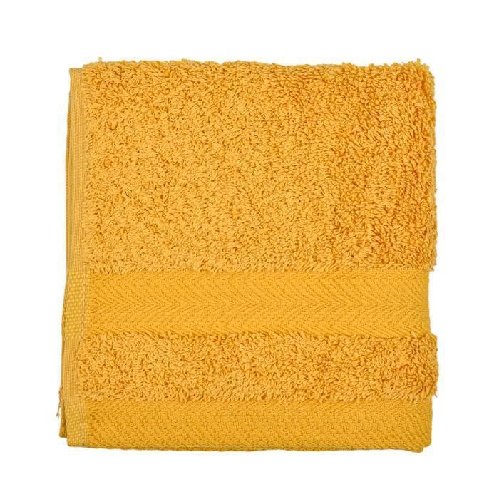 Serviette de main - GENERIC - Faro - Jaune - 30x30 cm - 650g - Douceur et absorption