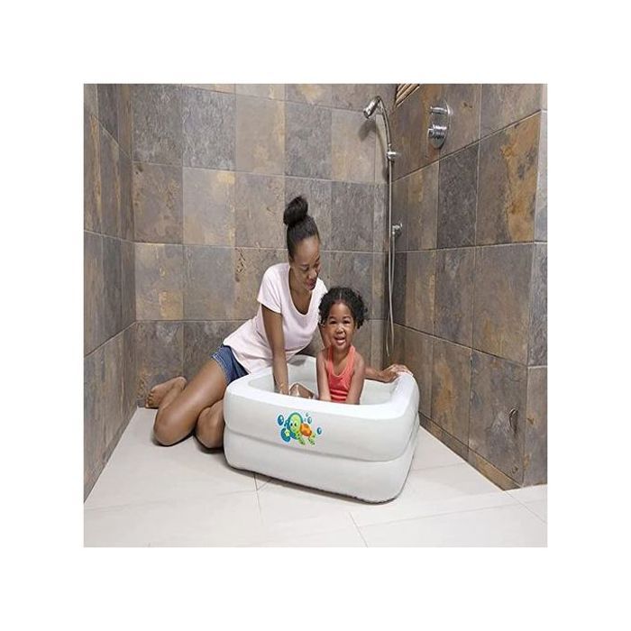 Baignoire gonflable pour bébé Bestway Scrub-a-Dub - 86 cm x 86 cm x 25 cm - Vinyle durable et testé