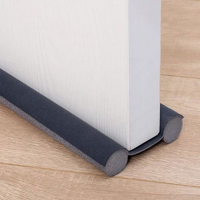 Bas de porte isolant - Boudin - 90 cm - Noir - Protection contre courants d'air - Bloqueur de bruit