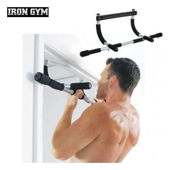 Barre Fixe - Iron Gym - Multifonction - Noir - Musculation - Entretien physique