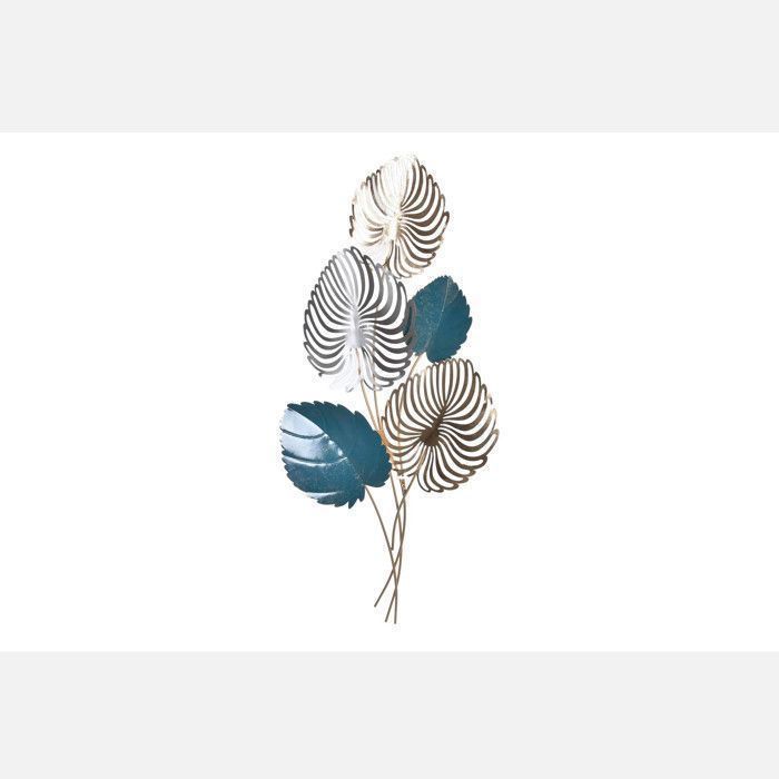 Décoration murale - Métal - Feuilles - 57x8x122 cm - Design contemporain - A suspendre