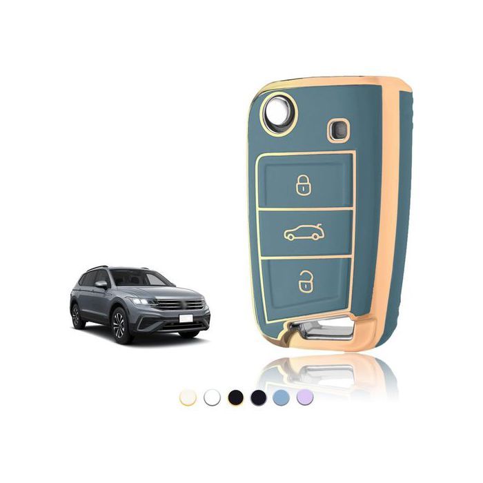 Coque Clé, Etui Cles Étui Clés Adapté pour VW Golf