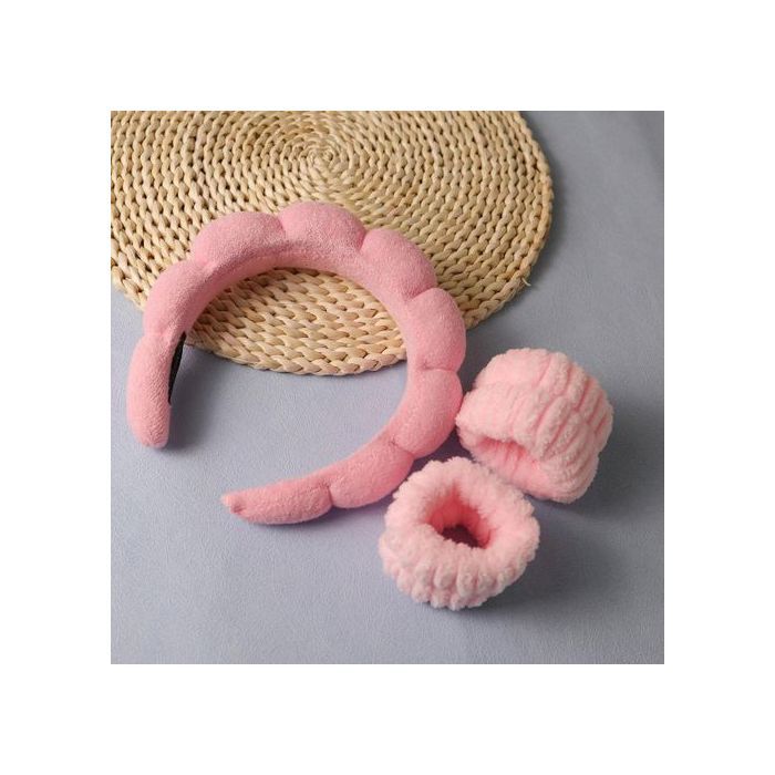 Ensemble de bandes de cheveux populaires pour le lavage du visage, bandeau, tête de mort haute, éponge supérieure,