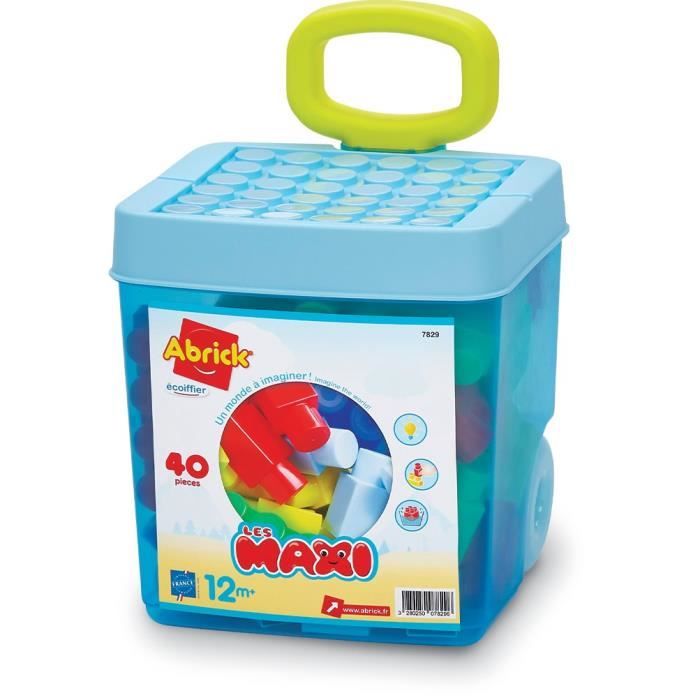 ECOIFFIER Rolly Briques - 40 pièces - Collection Les Maxi - Dès 18 mois - Origine France Garantie