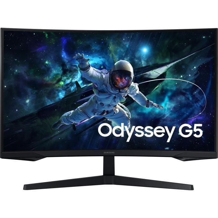 Ecran PC - SAMSUNG - G55C - 32" QHD - Dalle VA - 165Hz - 1ms - 1 HDMI 1 DP - Prise casque - Noir