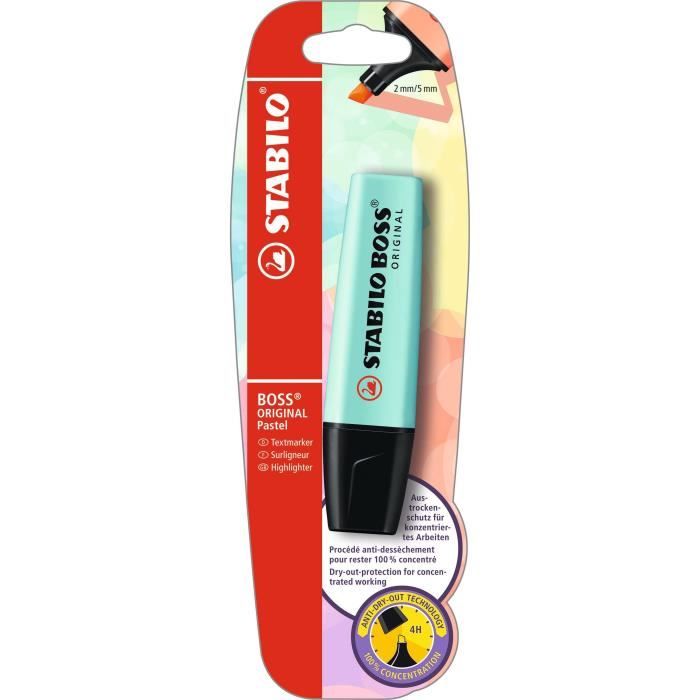 STABILO BOSS ORIGINAL Pastel - Un surligneur - touche de turquoise
