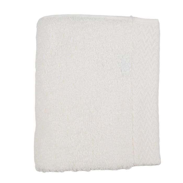 Serviette de toilette - Julian - 40x70 cm - 550g - Coton naturel - Blanc