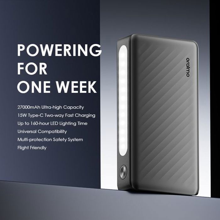 oraimo Traveler 3 Lit 27000mAh 15W Power Bank