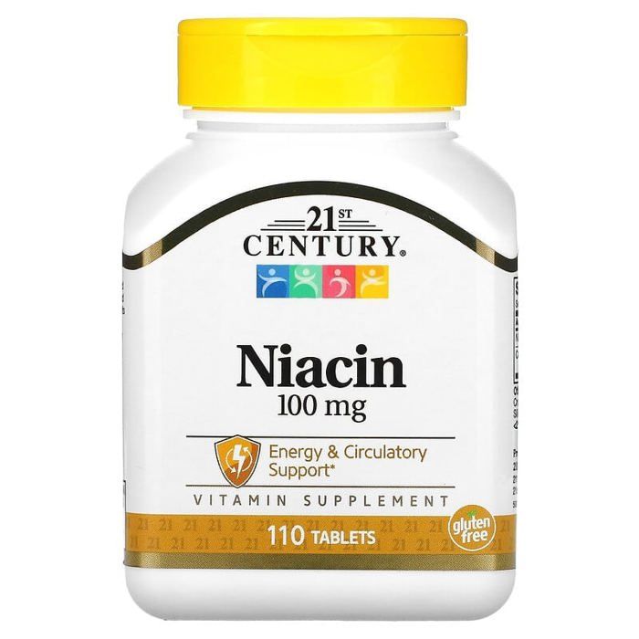 Niacine, 100 mg, 110 comprimés