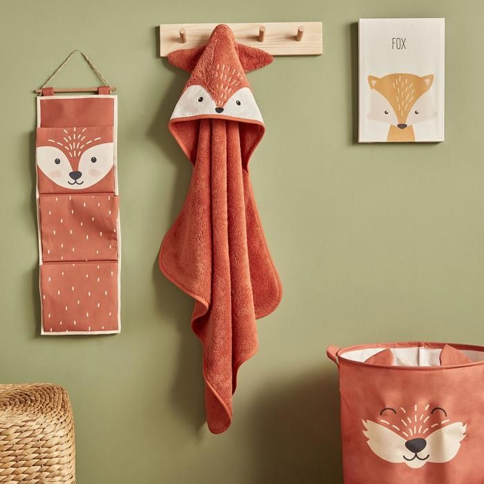 Serviette d'emmaillotage - Non spécifié - Renard - 100% coton - 75x75 cm - Certifié OEKO-TEX