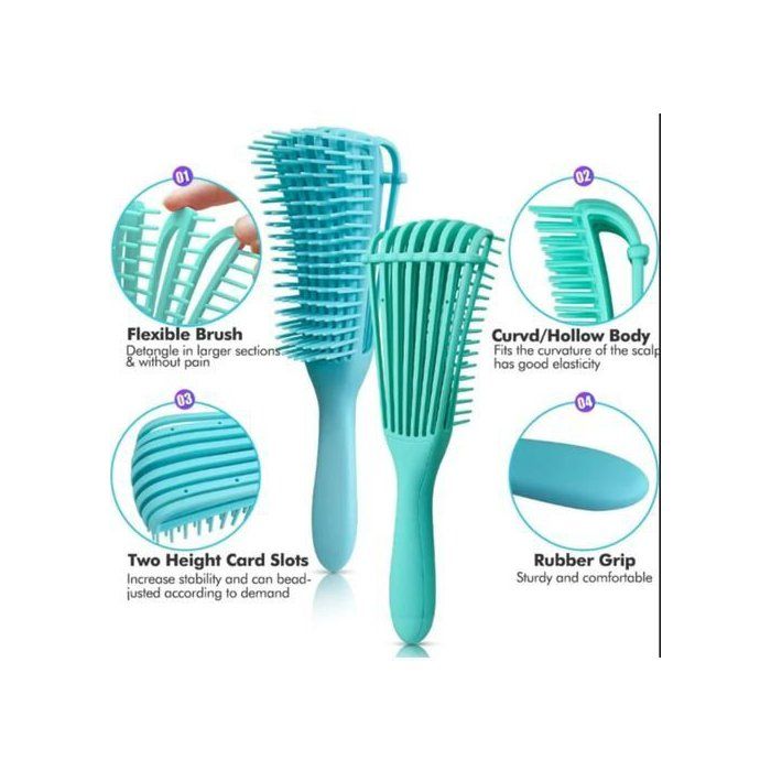 Octopus Brush/Brosse boucles vert clair