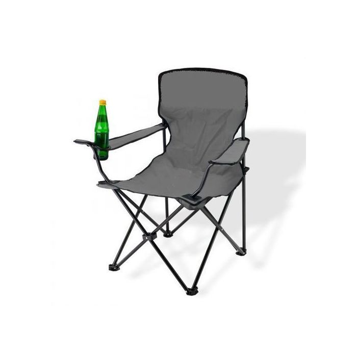 chaise camping pliable avec support de boissons