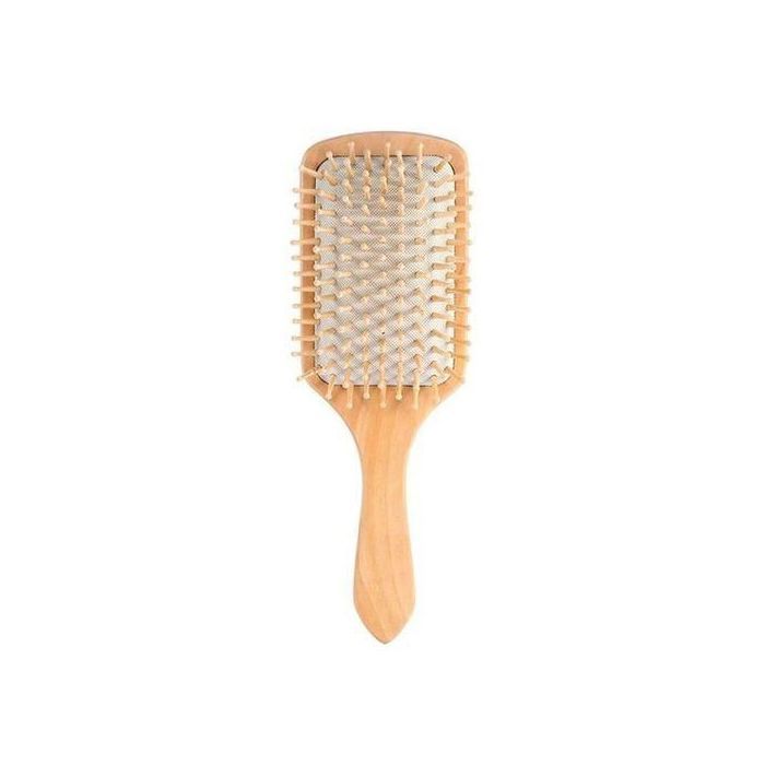 Brosse à cheveux en bois avec picots